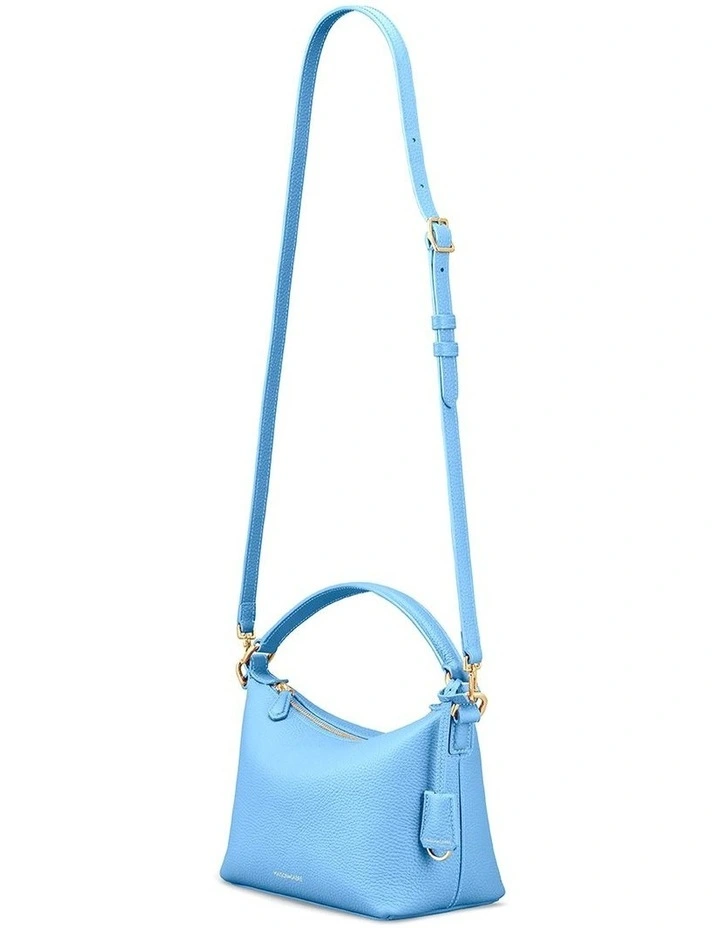 The Small Soft Leather Hobo Bag in Sky Blue image 6