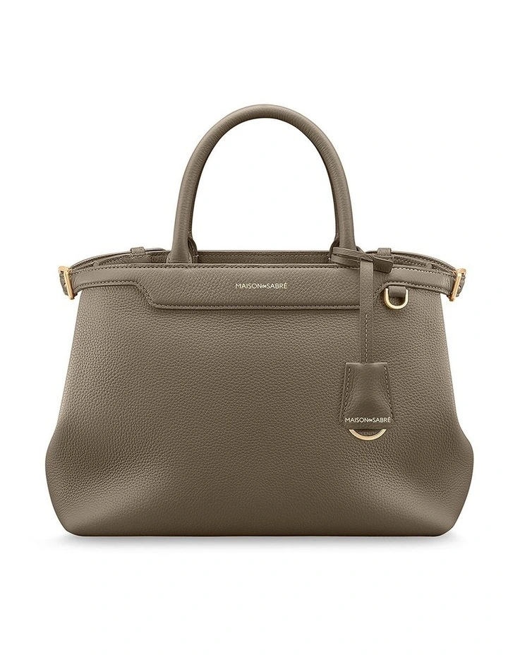 The Medium Palais Leather Top Handle Bag in Cashmere Clay image 1