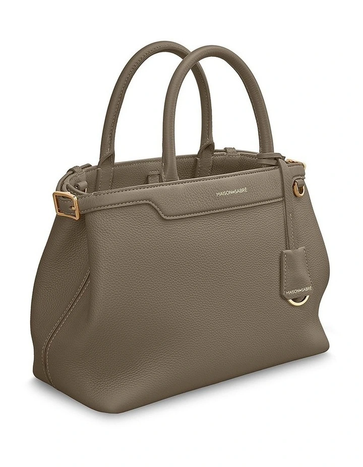 The Medium Palais Leather Top Handle Bag in Cashmere Clay image 4