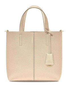 The Small Soft Leather Tote in Saharan Fuchsia