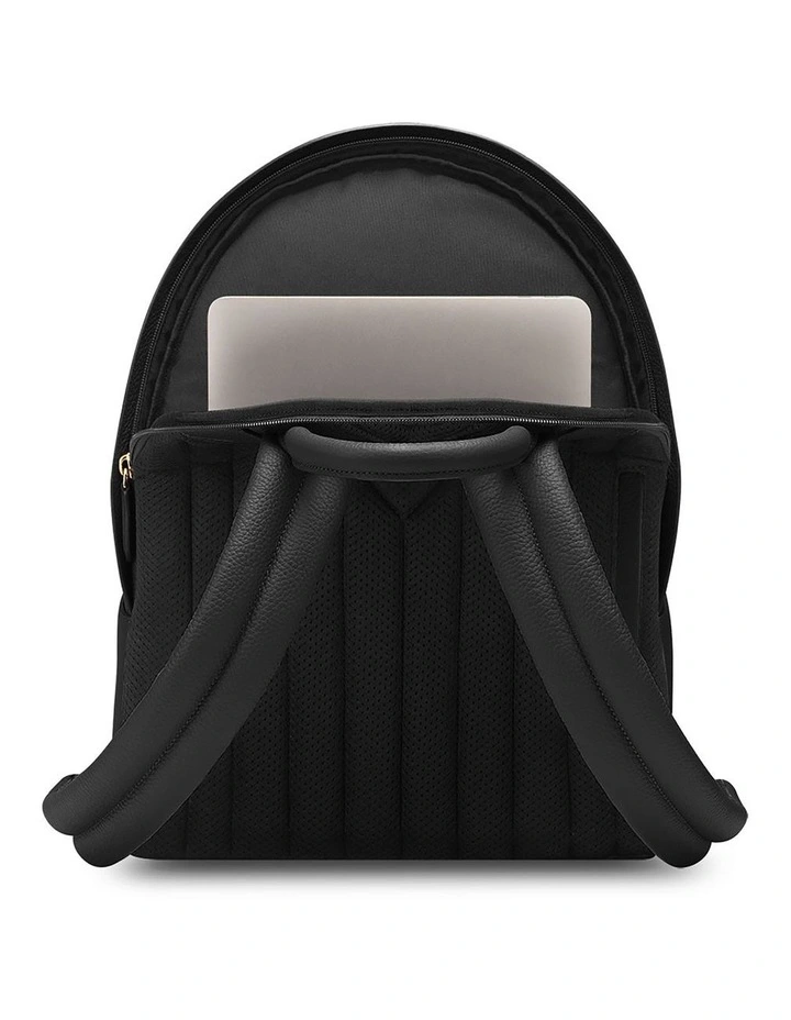 The Leather Backpack in Black Caviar image 6