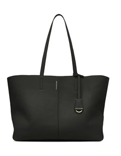 The Snap Leather Tote in Rouge Noir