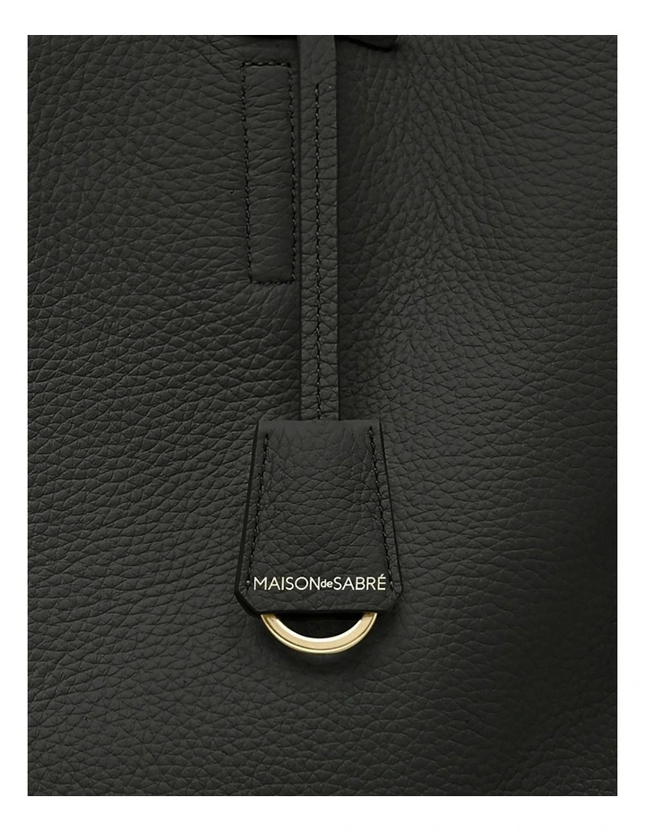 The Snap Leather Tote in Rouge Noir image 4