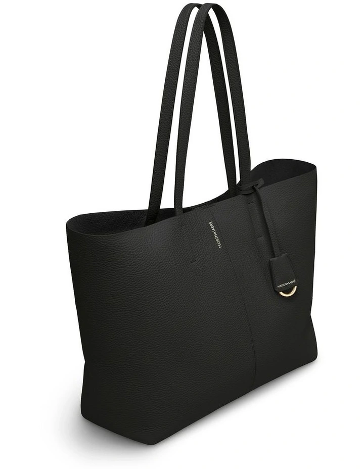 The Snap Leather Tote in Rouge Noir image 6