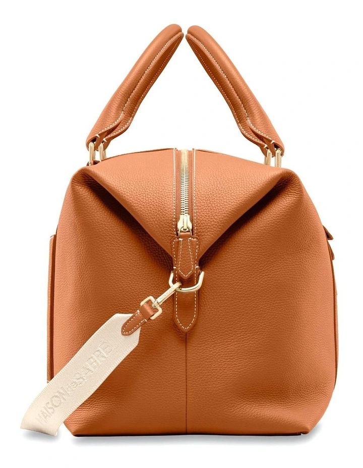 The Leather Duffle Bag in Pecan Brown image 4