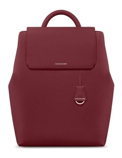 The Medium Soft Leather Backpack in Plum Red