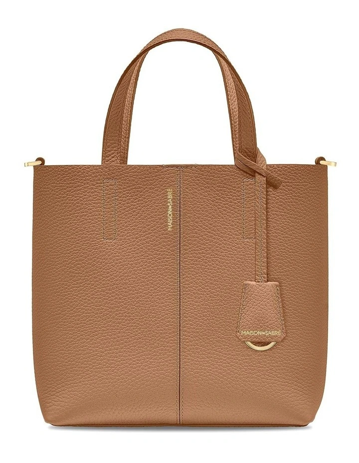 The Small Soft Leather Tote in Sandstone Manhattan image 1