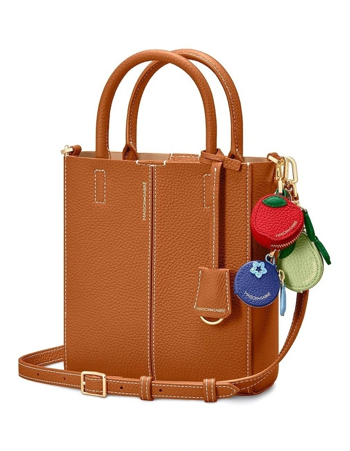 The Mini Soft Leather Tote in Pecan Nude image 3