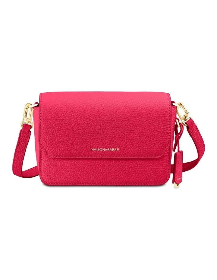 The Mini Flap Leather Crossbody Bag in Shibuya Fuschia image 1