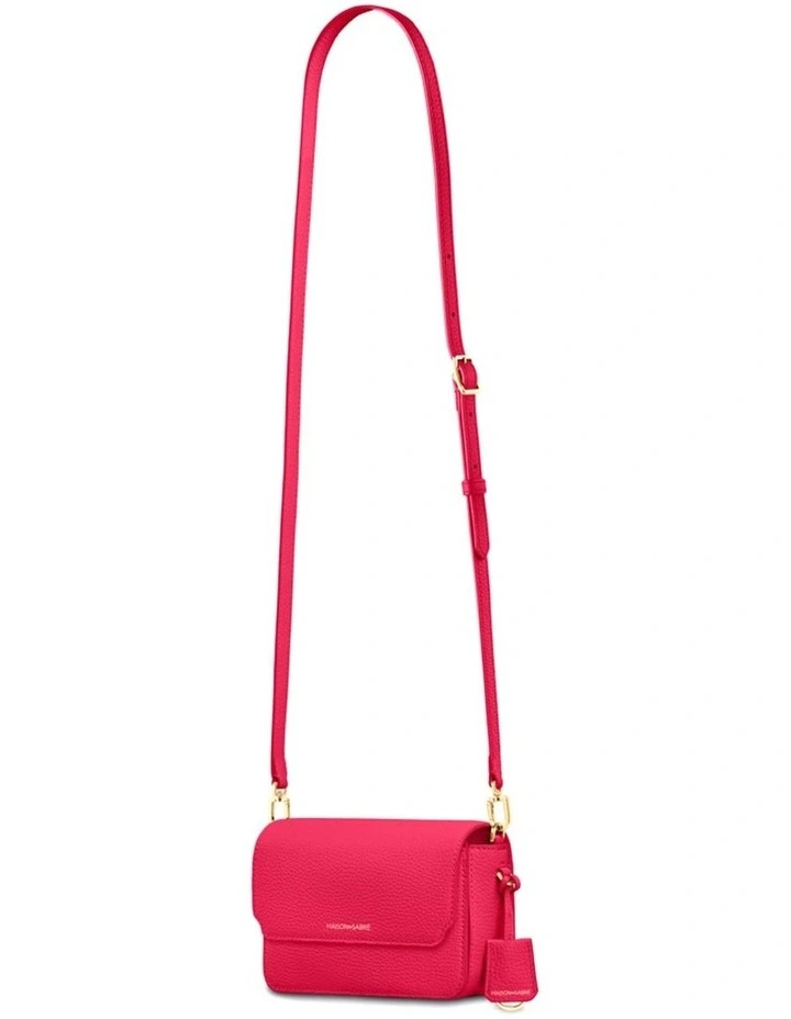 The Mini Flap Leather Crossbody Bag in Shibuya Fuschia image 5