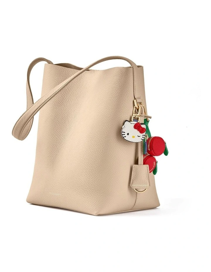 The Bucket Soft Leather Tote in Saharan Fuchsia image 3