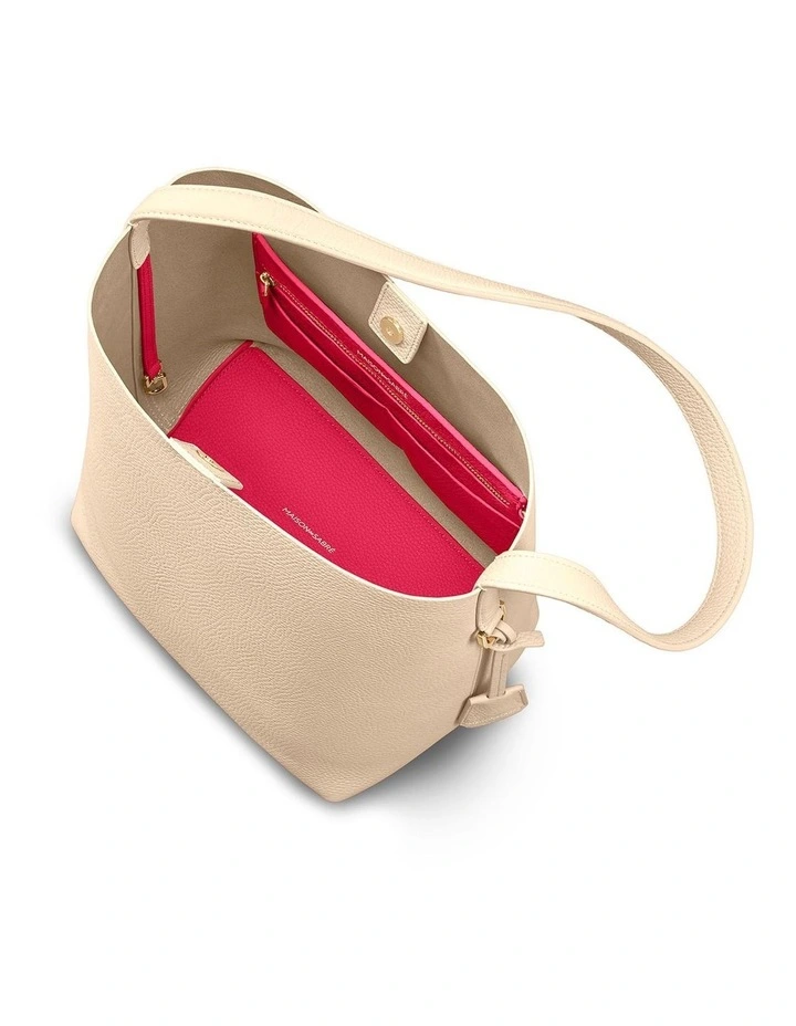 The Bucket Soft Leather Tote in Saharan Fuchsia image 4