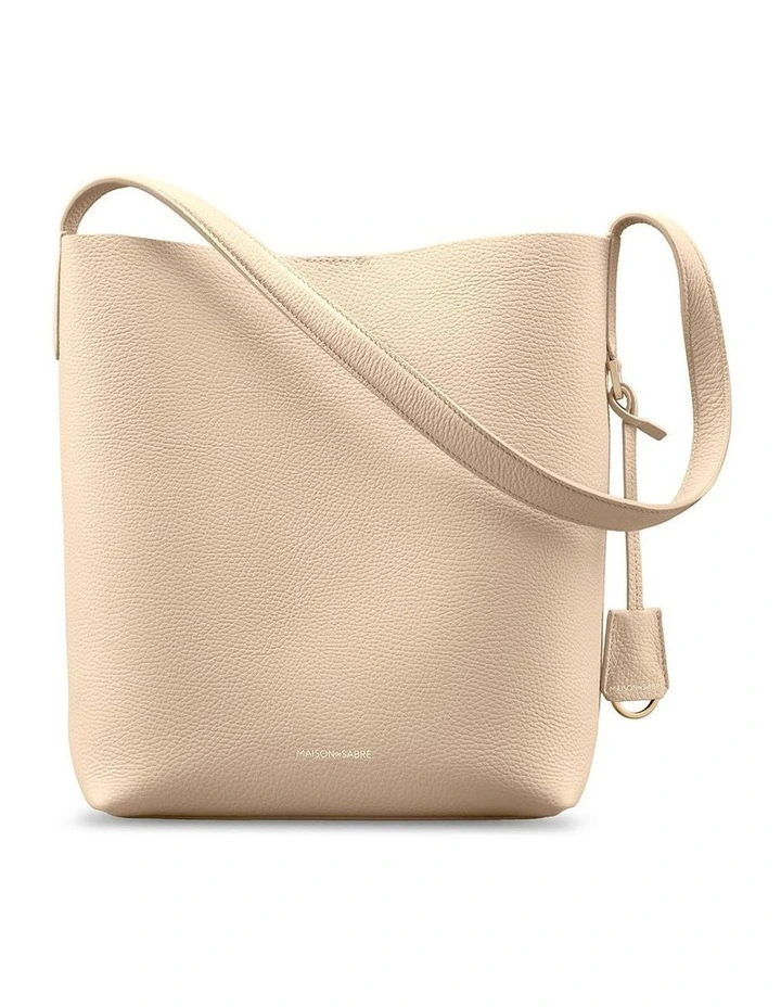 The Bucket Soft Leather Tote in Saharan Fuchsia image 7