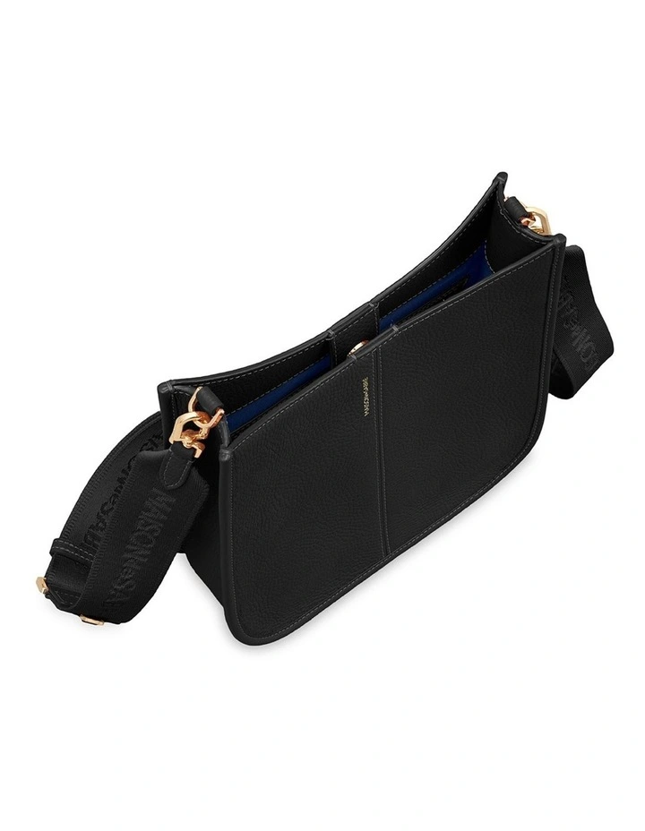 The Leather Saddle Bag in Black Caviar image 6