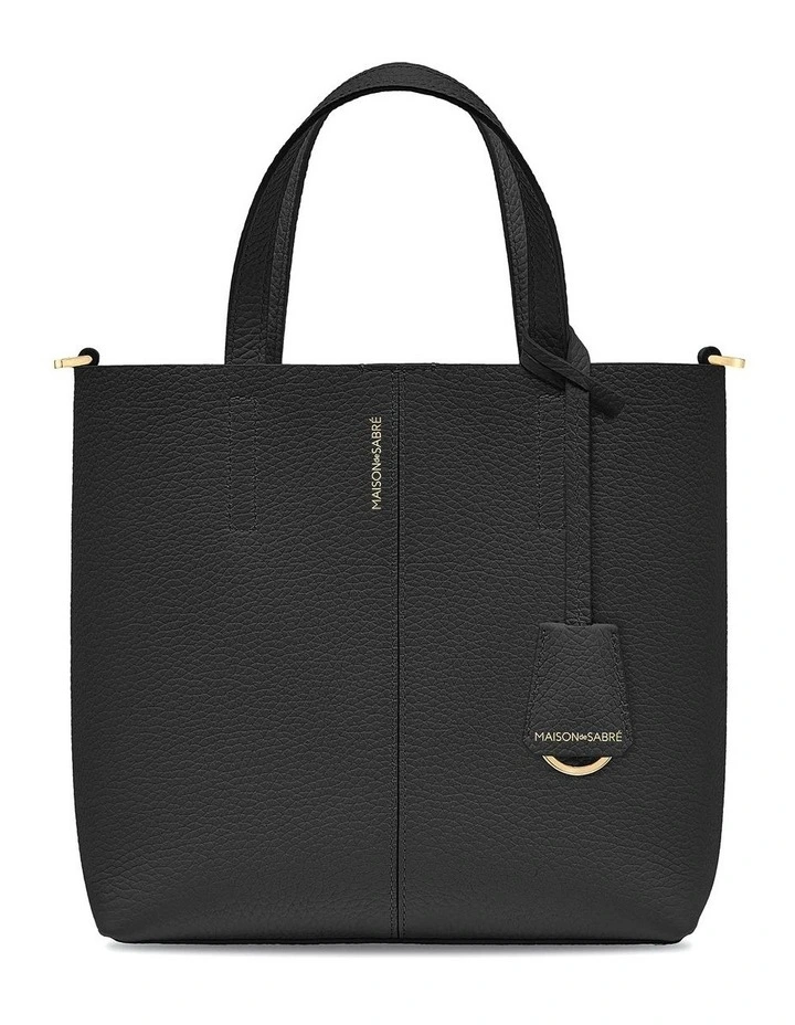 The Small Soft Leather Tote in Rouge Noir image 1