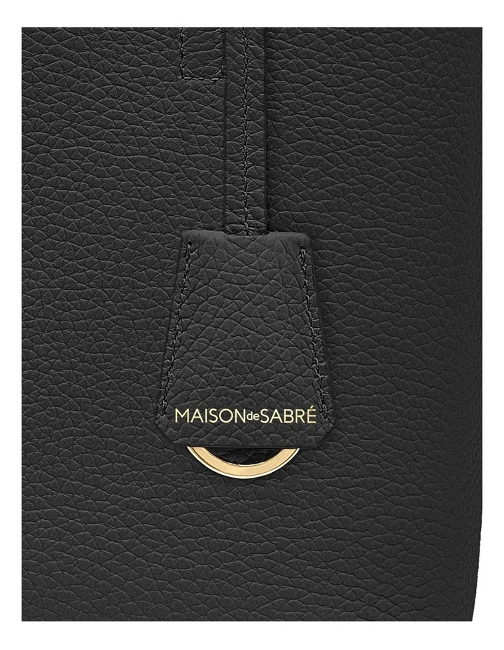 The Small Soft Leather Tote in Rouge Noir image 4
