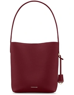 The Bucket Soft Leather Tote in Plum Nude