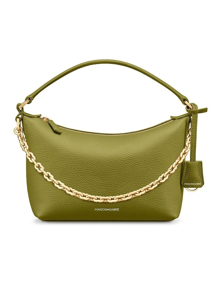 The Limited-Edition Soft Leather Hobo Bag in Martini Green image 1