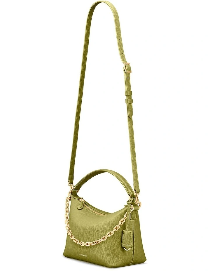 The Limited-Edition Soft Leather Hobo Bag in Martini Green image 3