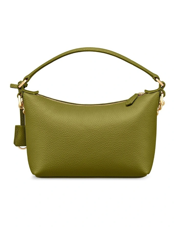 The Limited-Edition Soft Leather Hobo Bag in Martini Green image 4