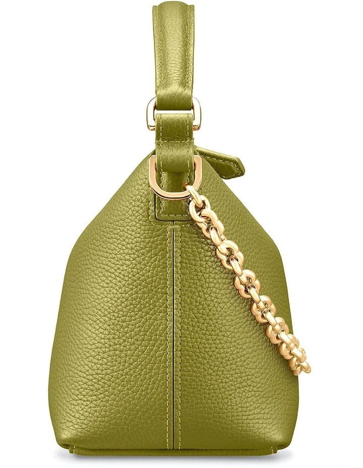 The Limited-Edition Soft Leather Hobo Bag in Martini Green image 5
