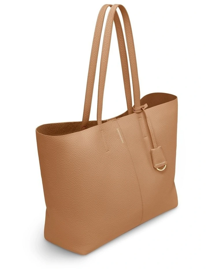 The Snap Leather Tote in Sandstone Lily image 6