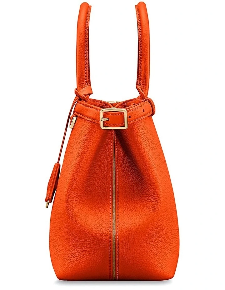 The Medium Palais Leather Top Handle Bag in Manhattan Orange image 5