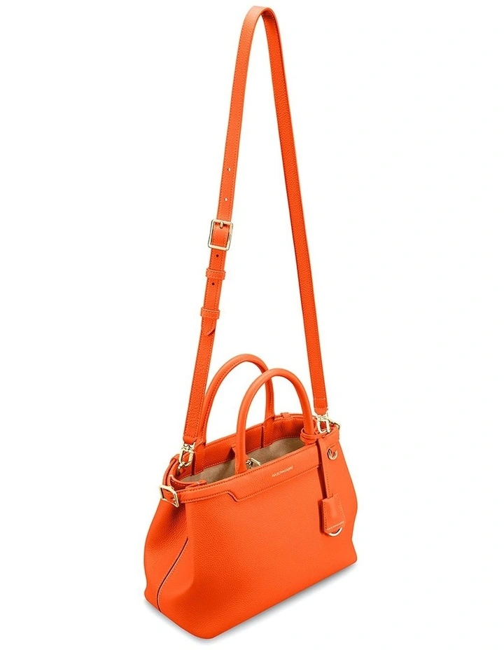 The Medium Palais Leather Top Handle Bag in Manhattan Orange image 7