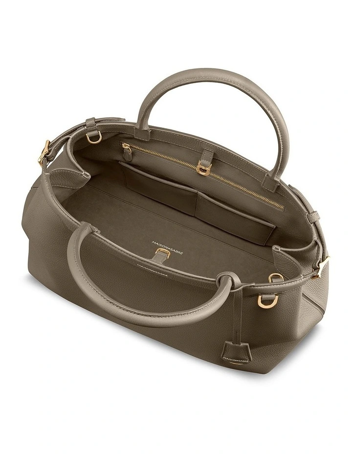 The Large Palais Leather Top Handle Bag in Cashmere Clay image 6