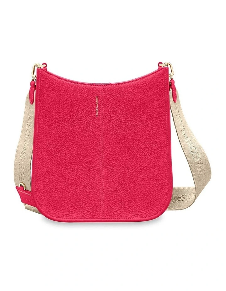 The Leather Saddle Bag in Shibuya Fuchsia image 1