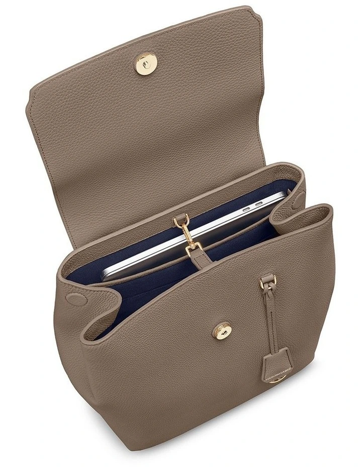 The Medium Soft Leather Backpack in Cashmere Clay image 5