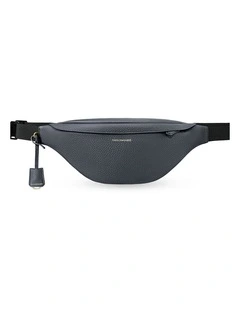 The Leather Sling Bag in Graphite Grey
