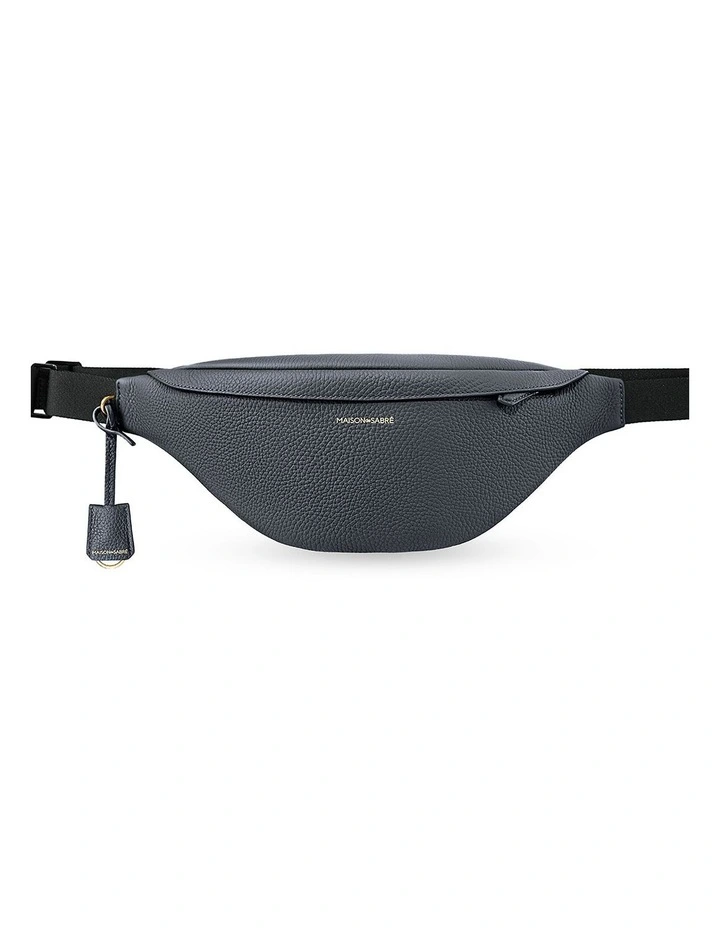The Leather Sling Bag in Graphite Grey image 1