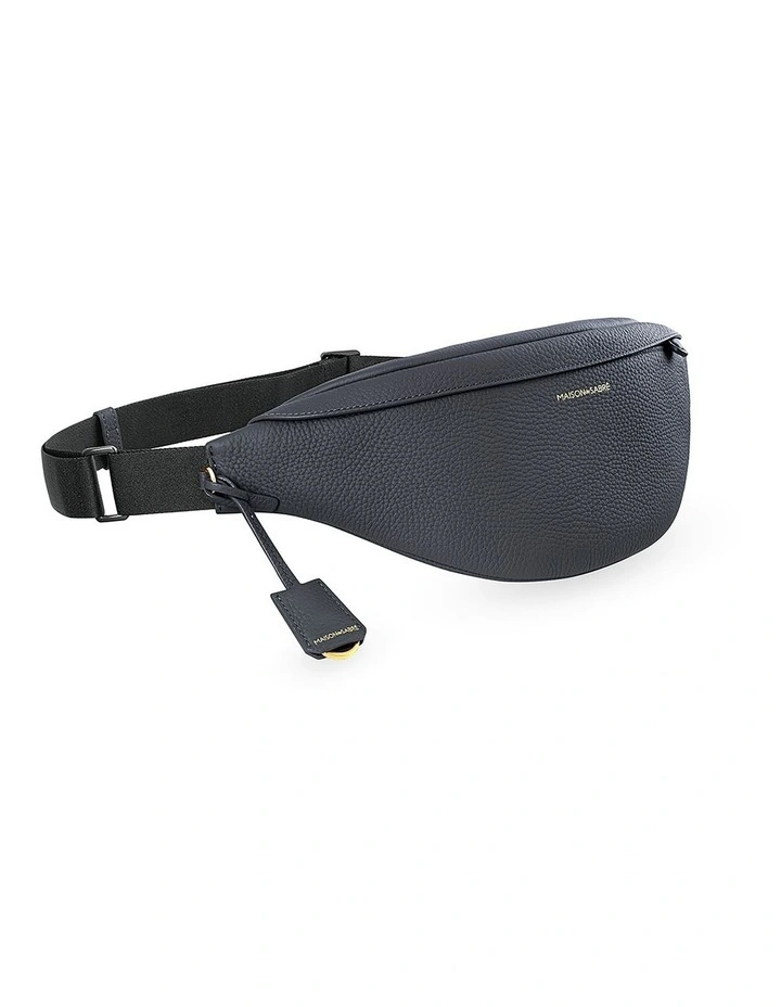 The Leather Sling Bag in Graphite Grey image 4