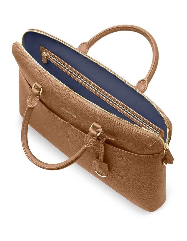 The Leather Laptop Bag in Sandstone Brown image 5