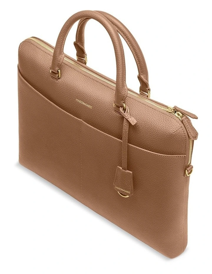 The Leather Laptop Bag in Sandstone Brown image 6
