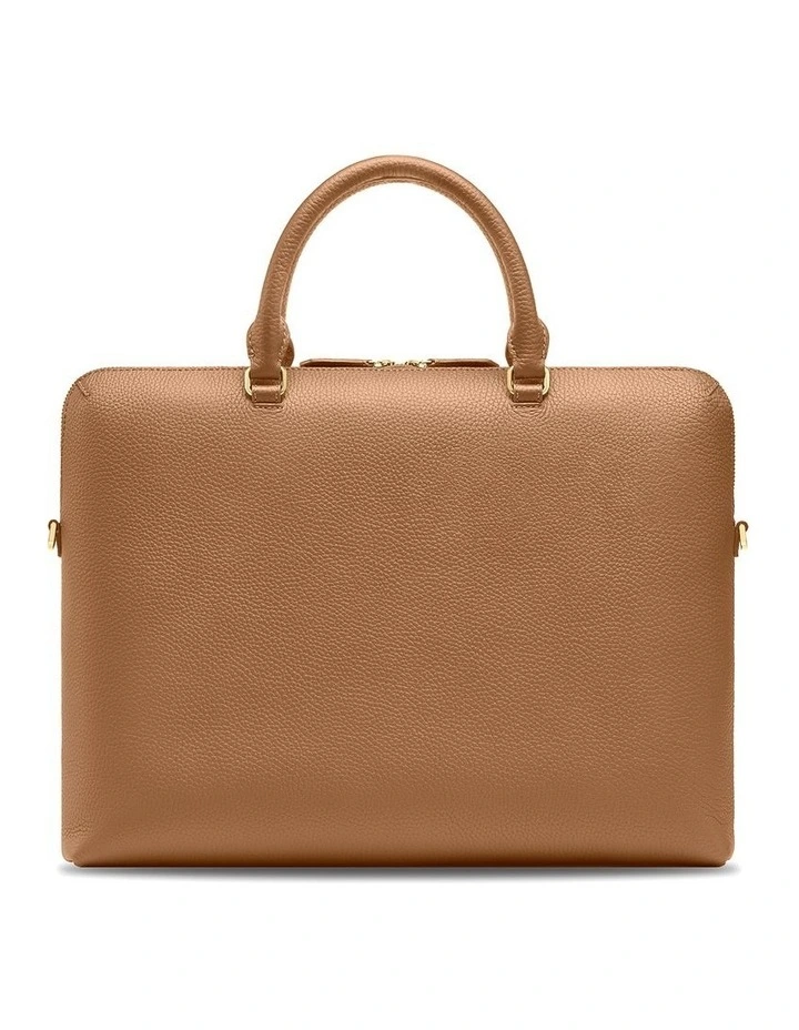The Leather Laptop Bag in Sandstone Brown image 7