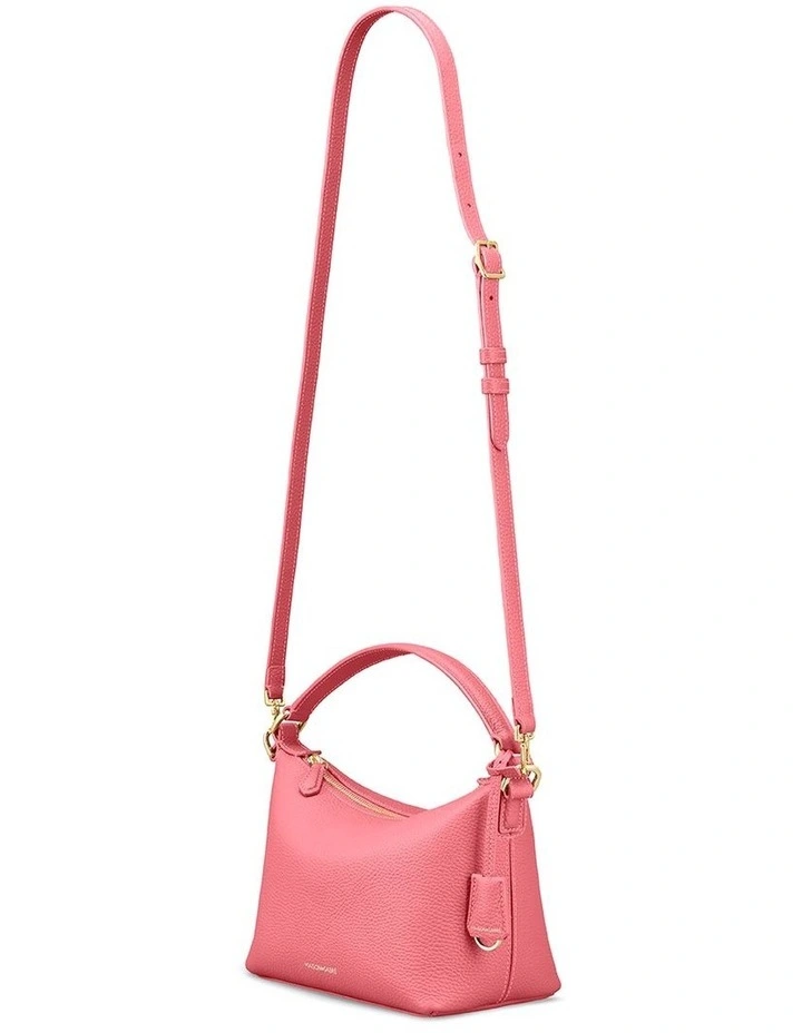 The Small Soft Leather Hobo Bag in Candy Pink image 5