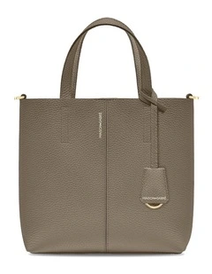 The Small Soft Leather Tote in Cashmere Matcha