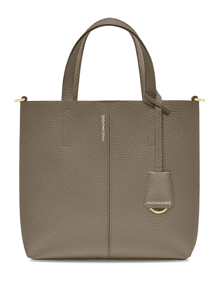The Small Soft Leather Tote in Cashmere Matcha image 1