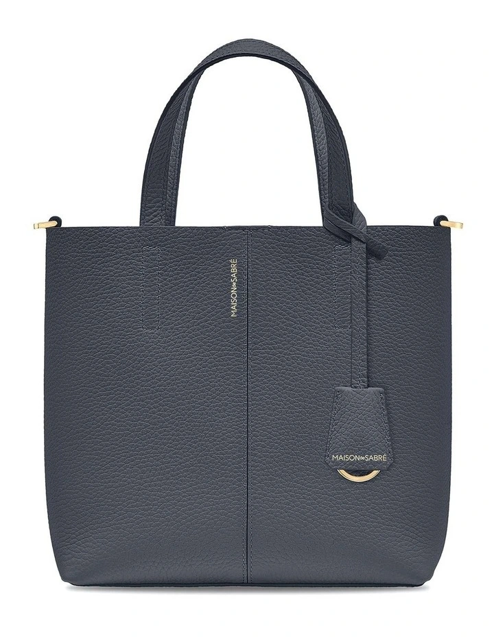 The Small Soft Leather Tote in Graphite Sky image 1