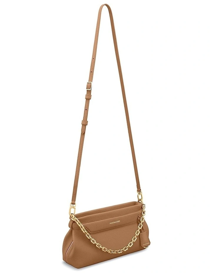 The Palais Soirée Leather Shoulder Bag in Sandstone Brown image 7
