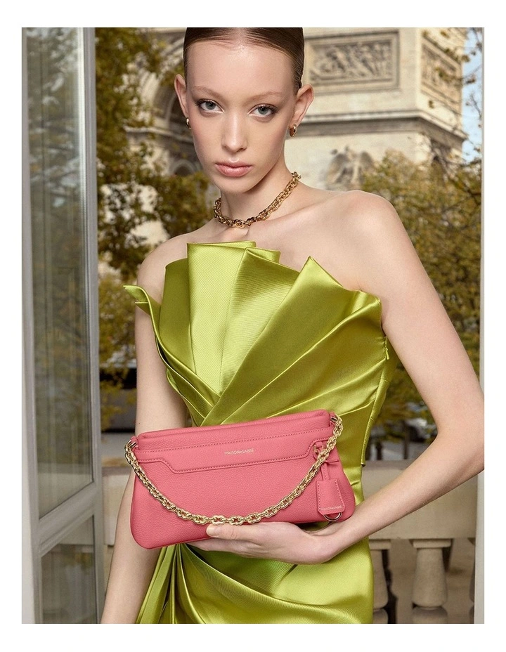 The Palais Soirée Leather Shoulder Bag in Candy Pink image 2