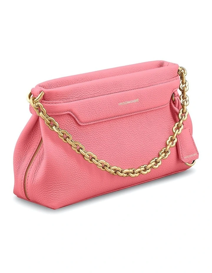 The Palais Soirée Leather Shoulder Bag in Candy Pink image 4
