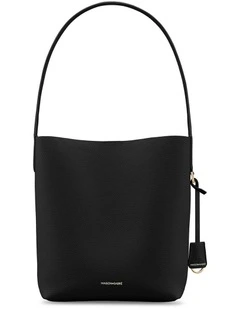 The Bucket Soft Leather Tote in Rouge Noir