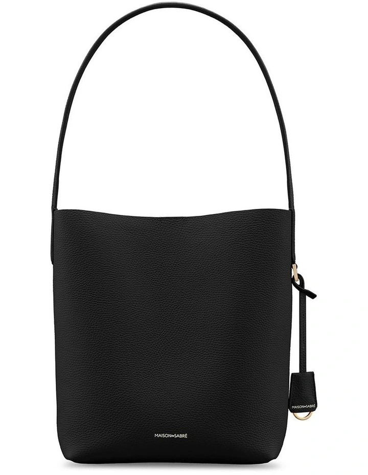 The Bucket Soft Leather Tote in Rouge Noir image 1