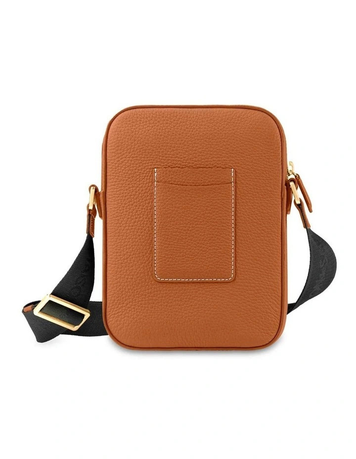 The Small Leather Messenger Bag in Pecan Brown image 6