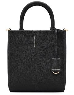 The Mini Soft Leather Tote in Rouge Noir