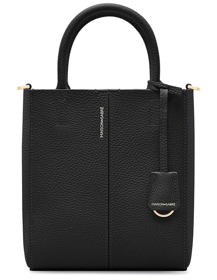 The Mini Soft Leather Tote in Rouge Noir image 1