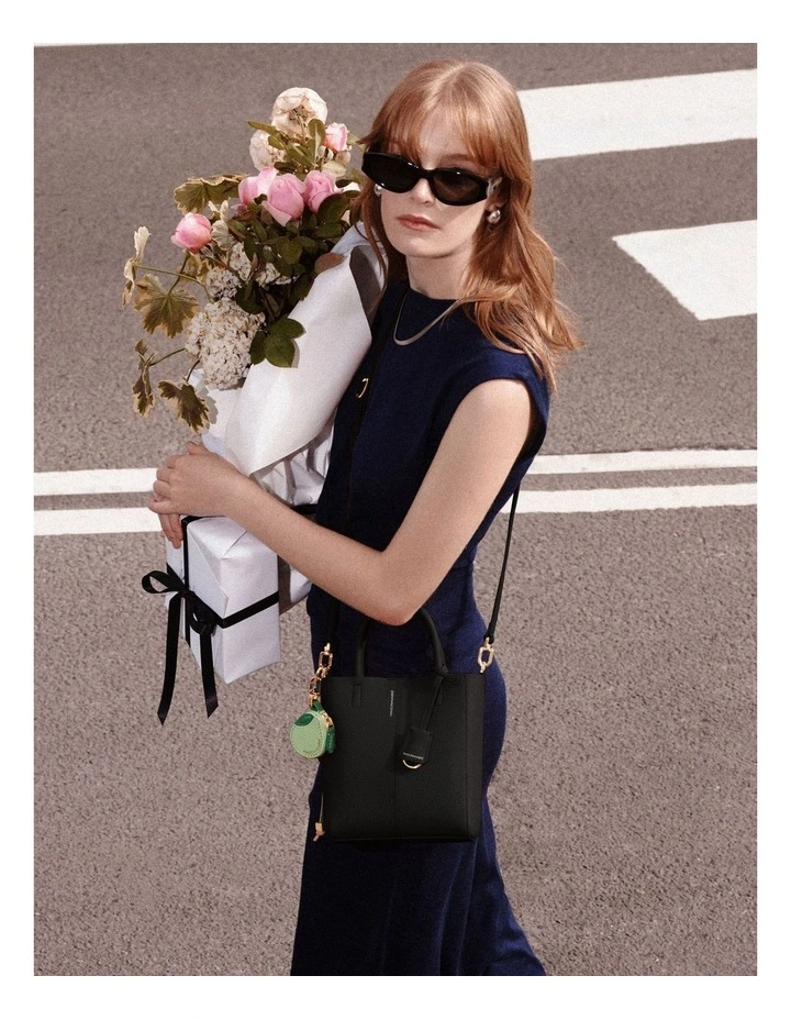 The Mini Soft Leather Tote in Rouge Noir image 2